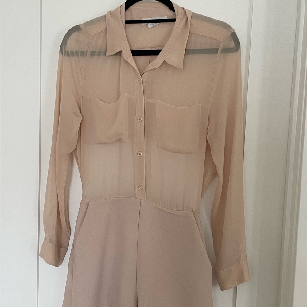 Chic Sheer Button-Up Blouse